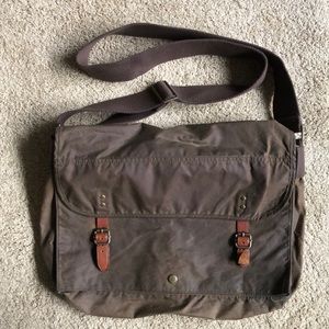 Brown J. Crew British Millerain Satchel Messenger Bag
